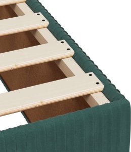 vidaXL Łóżko kontynentalne z materacem, zielone, aksamit, 90x190 cm 11