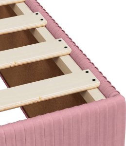 vidaXL Łóżko kontynentalne z materacem, różowe, aksamit, 90x190 cm 11