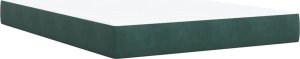 vidaXL Łóżko kontynentalne z materacem, ciemnozielone, 140x200 cm 7