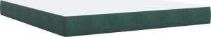 vidaXL Łóżko kontynentalne z materacem, ciemnozielone, 180x200 cm 7