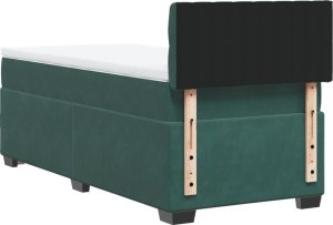 vidaXL Łóżko kontynentalne z materacem, zielone, aksamit, 90x200 cm 8