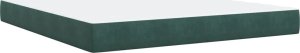 vidaXL Łóżko kontynentalne z materacem, ciemnozielone, 180x200 cm 11