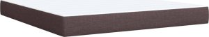 vidaXL Łóżko kontynentalne z materacem, brązowe, tkanina, 180x200 cm 6