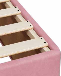 vidaXL Łóżko kontynentalne z materacem, różowe, aksamit, 90x200 cm 11