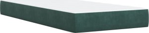 vidaXL Łóżko kontynentalne z materacem, zielone, aksamit, 90x190 cm 10