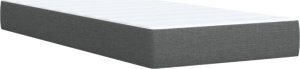vidaXL Łóżko kontynentalne z materacem, ciemnoszara tkanina 90x200 cm 9