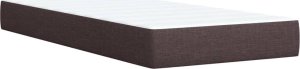 vidaXL Łóżko kontynentalne z materacem, brązowe, tkanina, 90x200 cm 9