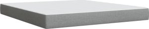vidaXL Łóżko kontynentalne z materacem, jasnoszare, tkanina, 180x200cm 9