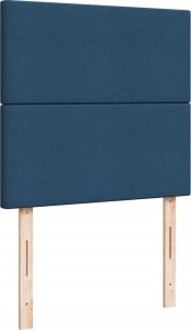 vidaXL Łóżko kontynentalne z materacem, niebieskie, tkanina, 90x200 cm 9