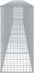 vidaXL Kosz gabionowy z pokrywą, 700x50x100 cm, galwanizowane żelazo 4