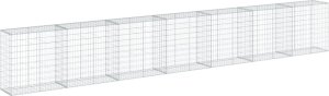 vidaXL Kosz gabionowy z pokrywą, 700x50x100 cm, galwanizowane żelazo 5