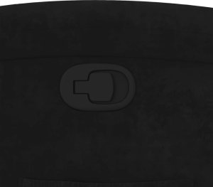 vidaXL Fotel rozkładany, czarny, obity aksamitem 9