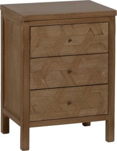 Bigbuy Home Stolik Nocny BRAYAN Naturalny Drewno paulowni 48 x 35 x 66 cm 1