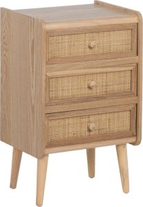 Bigbuy Home Stolik Nocny SAMIR Naturalny Drewno paulowni 40 x 30 x 66 cm 1