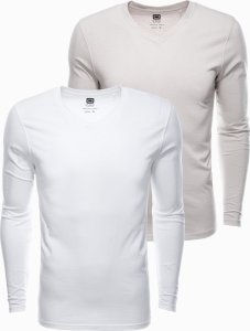 Ombre Zestaw longsleeve męski V-NECK - mix 2-pak V8 Z41 M 1