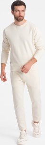 Ombre Męski dresowy komplet bluza + spodnie  kremowy V11 Z78 XXL 2
