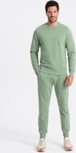 Ombre Męski komplet dresowy bluza + spodnie joggery  zielony V3 Z79 L 1