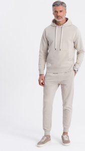 Ombre Komplet męski dresowy bluza kangurka + spodnie joggery  popielaty V1 Z81 XXL 1