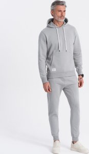 Ombre Komplet dresowy męski bluza kangurka + spodnie joggery  szary V8 Z81 XL 1