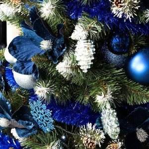 Springos Bombki choinkowe 4 szt. ozdoby świąteczne zawieszki 12 cm granatowe UNIWERSALNY 6