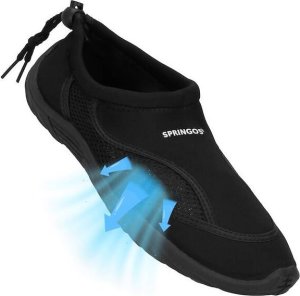 Springos Buty do wody męskie rozm. 45 szybkoschnące buty na plażę, do pływania czarne UNIWERSALNY 11