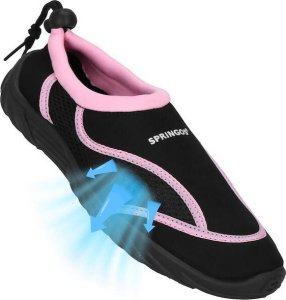 Springos Buty do wody damskie rozm. 40 szybkoschnące buty na plażę, do pływania czarno-różowe UNIWERSALNY 12