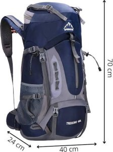 Plecak turystyczny Springos Plecak turystyczny 60 L trekkingowy wielofunkcyjny z gwizdkiem i osłoną przeciwdeszczową UNIWERSALNY 17