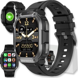 Smartwatch Active Band SMARTWATCH ZEGAREK ROZMOWY MENU POLSKIE DAMSKI MĘSKI CZARNY SPORT PL SMART DM63 1