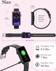 Smartwatch Active Band SMARTWATCH ZEGAREK MENU PL POLSKIE DAMSKI WATCH MĘSKI PULS SPORT KROKI SMS L2 14