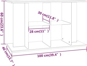 vidaXL Szafka pod akwarium, brązowy dąb, 100x40x60 cm 8