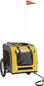 vidaXL Przyczepka rowerowa dla psa, tkanina Oxford i żelazo 3