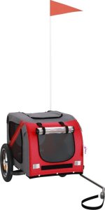 vidaXL Przyczepka rowerowa dla psa, tkanina Oxford i żelazo 2