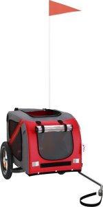 vidaXL Przyczepka rowerowa dla psa, tkanina Oxford i żelazo 3