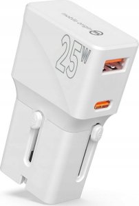 Mobile Origin Travel adapter 25W, EU/US/UK/AU, biały (TAD25-2P-WHT) 7