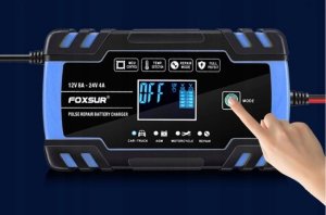 Farrot mocny prostownik lcd do akumulatorów 12v/8a 24v/4a 5