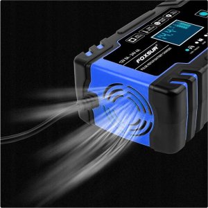 Farrot mocny prostownik lcd do akumulatorów 12v/8a 24v/4a 8