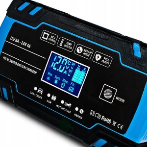 Farrot mocny prostownik lcd do akumulatorów 12v/8a 24v/4a 10