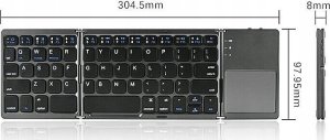Farrot mini bt klawiatura membranowa zintegrowany składana touchpad 9