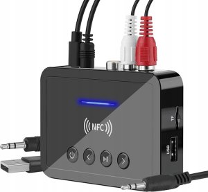 Farrot adapter bluetooth do wieży hifi aux , jack odbiornik nadajnik 5.0 nfc 11