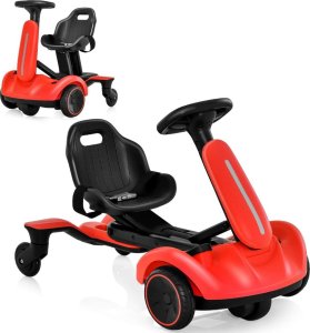 Costway Gokart elektryczny do driftu pięciokołowy czerwony 1