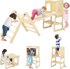 Costway Zestaw wspinaczkowy dla dzieci 7w1 1