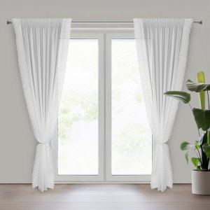 Eurofirany FIRANA GOTOWA LUISA 2 NA TAŚMIE 140 X 270 CM BIAŁY 1