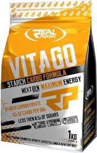 Real Pharm REAL PHARM VITA GO WĘGLOWODANY PROSZEK 1000G - Mango-marakuja 1