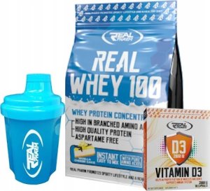 Real Pharm REAL PHARM REAL WHEY 100 KONCENTRAT BIAŁKA PROSZEK 2000G - Masło orzechowe 1