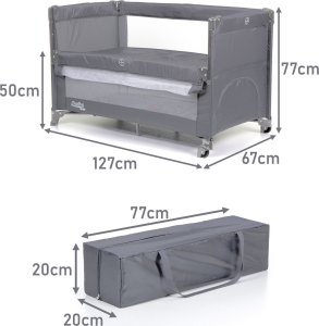 Moolino Łóżeczko turystyczne Moolino SLIDE light gray 6