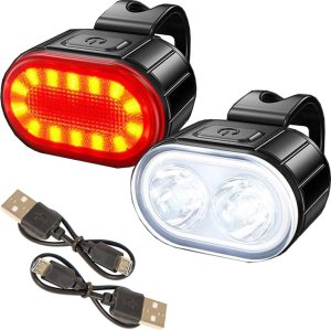 Blow Zestaw akumulatorowa lampka rowerowa LED na przód i tył USB BL-01 komplet 2