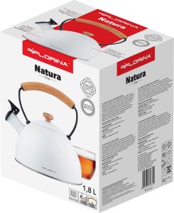 Florina Czajnik nierdzewny 1,8 l New Natura Line biały 5