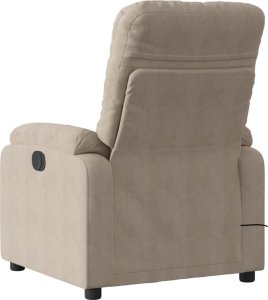 vidaXL vidaXL Rozkładany fotel elektryczny, masujący, kolor taupe, mikrofibra 5