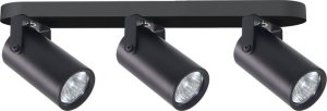 Lampa sufitowa Candellux Gary lampa sufitowa listwa czarny 3x15W GU10 klosz czarny 93-28136 1