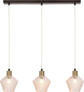 Lampa wisząca Candellux Greniko lampa wisząca czarny 3x40W E14 klosz bezbarwny 1